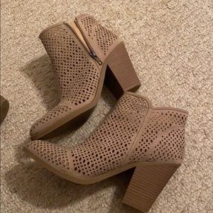 Tan booties